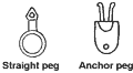 Straignt and anchor pegs
